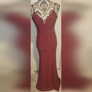 City Triangles Formal Prom Homecoming Sparkle Dress Gown Sz Small Red‎